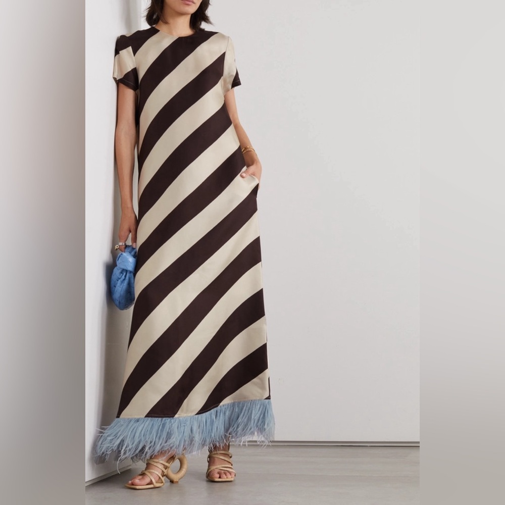 Brand New with Tags La DoubleJ Dress with Feathers